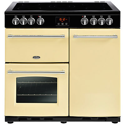 Belling Farmhouse 90E Electric Range Cooker with Ceramic Hob Cream